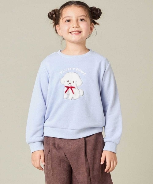 a.v.v（アーヴェヴェ）の「[110-150]【通学にもオススメ/選べる３デザイン】モチーフアソートトレーナー（Tシャツ/カットソー・キッズ・ネイビー/ダークインディゴブルー/ライトピンク・110/120/130/150/140）」の3枚目の写真