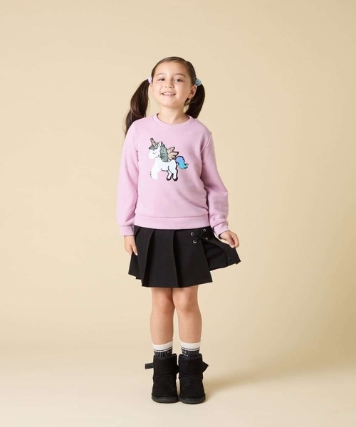 a.v.v（アーヴェヴェ）の「[110-150]【通学にもオススメ/選べる３デザイン】モチーフアソートトレーナー（Tシャツ/カットソー・キッズ・ネイビー/ダークインディゴブルー/ライトピンク・110/120/130/150/140）」の7枚目の写真