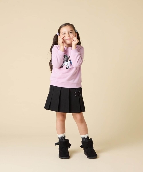 a.v.v（アーヴェヴェ）の「[110-150]【通学にもオススメ/選べる３デザイン】モチーフアソートトレーナー（Tシャツ/カットソー・キッズ・ネイビー/ダークインディゴブルー/ライトピンク・110/120/130/150/140）」の10枚目の写真