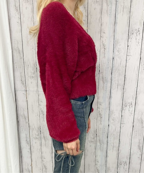 GORGE(ゴージ)の「《カシュクール×フェザータッチ》レディース ニットプルオーバー ショート丈 秋冬(ニット/セーター・レディース・ボルドー/ピンク/アイボリー/ネイビー・F)」の7枚目の写真