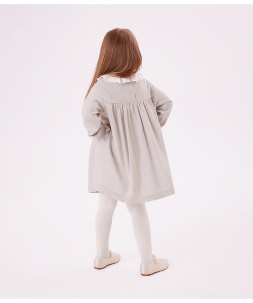PETIT BATEAU(プチバトー)の「ワンピース(ワンピース・キッズ・グレー・12YEAR/10YEAR/8YEAR/6YEAR)」の2枚目の写真