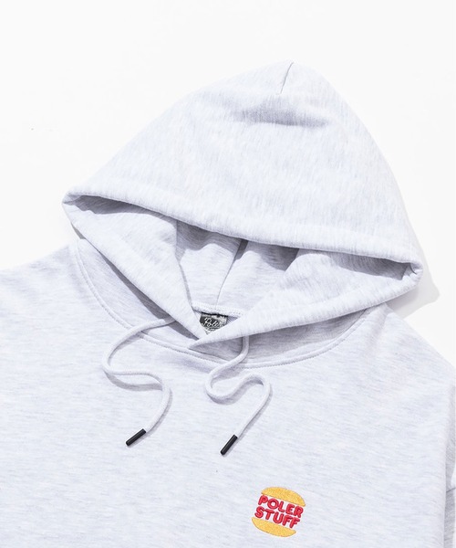 POLeR（ポーラー）の「POLER STEAMED HAMS HOOD（パーカー・メンズ・ブラック/ライトグレー・M/L/XL）」の6枚目の写真