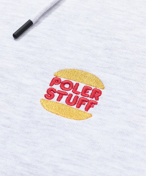 POLeR（ポーラー）の「POLER STEAMED HAMS HOOD（パーカー・メンズ・ブラック/ライトグレー・M/L/XL）」の7枚目の写真
