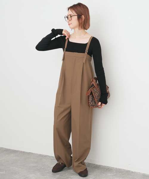 Spick & Span(スピックアンドスパン)の「《手洗い可》スクエアリブニット(ニット/セーター・レディース・ブラウン/ベージュ/ブラック・FREE)」の4枚目の写真