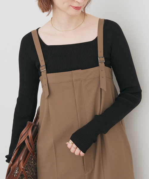 Spick & Span(スピックアンドスパン)の「《手洗い可》スクエアリブニット(ニット/セーター・レディース・ブラウン/ベージュ/ブラック・FREE)」の7枚目の写真