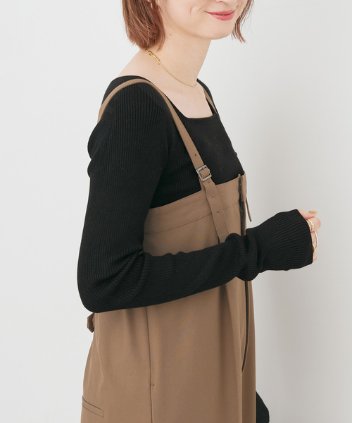 Spick & Span(スピックアンドスパン)の「《手洗い可》スクエアリブニット(ニット/セーター・レディース・ブラウン/ベージュ/ブラック・FREE)」の8枚目の写真