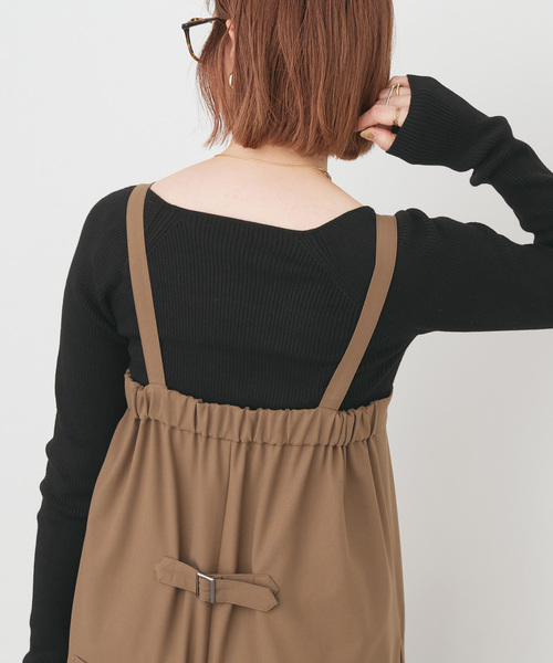 Spick & Span(スピックアンドスパン)の「《手洗い可》スクエアリブニット(ニット/セーター・レディース・ブラウン/ベージュ/ブラック・FREE)」の9枚目の写真