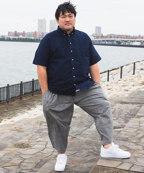 PIMLICO（ピムリコ）の「PIMLICO (ピムリコ) [WEB限定] DRY ストレッチ 杢 アラジンパンツ（その他パンツ・メンズ・ネイビー/グレー/ブラック・X2(4L～5L)/X3(6L～7L)/X1(3L～4L)/X4(8L～9L)/X5(9L～10L)）」の4枚目の写真