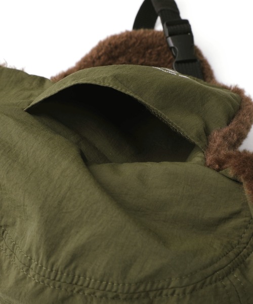 halo commodity（ハロ　コモディティー）の「halo commodity Medere Glade Cap ハロ コモディティー メダーグレードキャップ ナイロン フライトキャップ 帽子（キャップ・レディース・ブラック/オリーブ・FREE）」の11枚目の写真