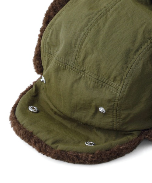 halo commodity（ハロ　コモディティー）の「halo commodity Medere Glade Cap ハロ コモディティー メダーグレードキャップ ナイロン フライトキャップ 帽子（キャップ・レディース・ブラック/オリーブ・FREE）」の12枚目の写真