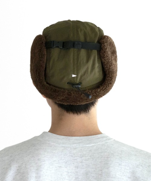 halo commodity（ハロ　コモディティー）の「halo commodity Medere Glade Cap ハロ コモディティー メダーグレードキャップ ナイロン フライトキャップ 帽子（キャップ・レディース・ブラック/オリーブ・FREE）」の4枚目の写真