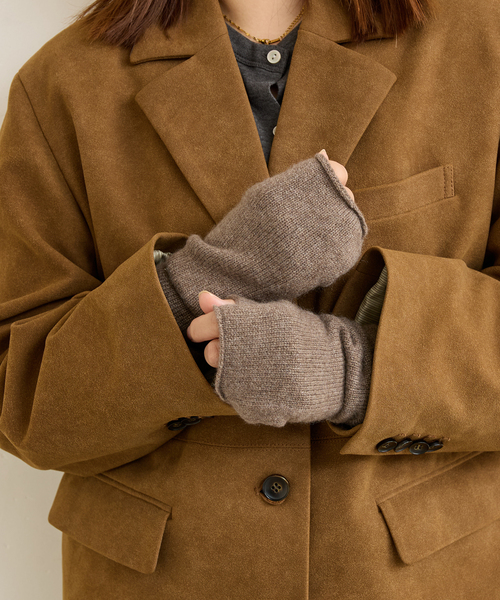 WILLIAM BRUNTON（ウィリアムブラントン）の「【WILLIAM BRUNTON/ウィリアム ブラントン】ロングフィンガーレスグローブ（手袋・レディース・ベージュ/ネイビー/チャコールグレー/ブルー・FREE）」の2枚目の写真