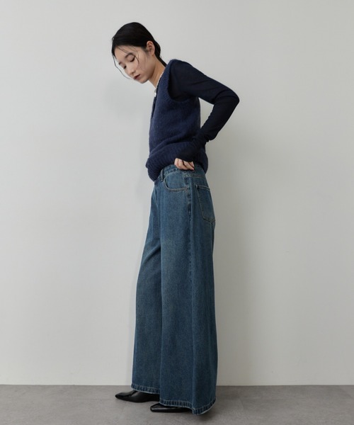 HANNE（アン）の「ローライズデニムバギーパンツ（デニムパンツ・レディース・ブルー・MEDIUM/SMALL）」の5枚目の写真