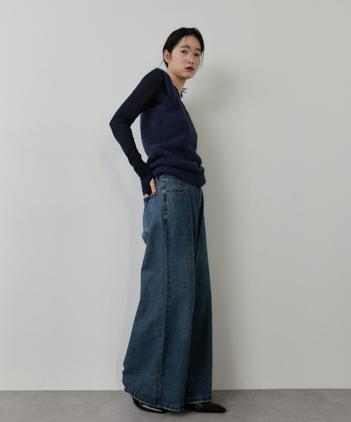 HANNE（アン）の「ローライズデニムバギーパンツ（デニムパンツ・レディース・ブルー・MEDIUM/SMALL）」の7枚目の写真