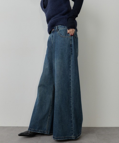 HANNE（アン）の「ローライズデニムバギーパンツ（デニムパンツ・レディース・ブルー・MEDIUM/SMALL）」の6枚目の写真