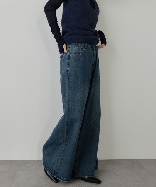 HANNE（アン）の「ローライズデニムバギーパンツ（デニムパンツ・レディース・ブルー・MEDIUM/SMALL）」の9枚目の写真