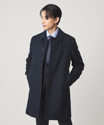 メンズのステンカラーコート（ブルー・ネイビー/青色系）ファッション