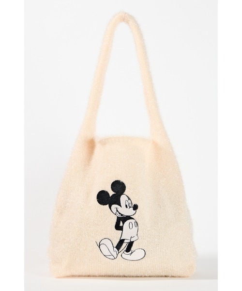 ottilie（オティーリエ）の「【 TO:RCH / トーチ 】Disney Collection Mickey ラメニットミニトートバッグ（トートバッグ・レディース・シルバー/ブラック/オフホワイト・FREE）」の2枚目の写真