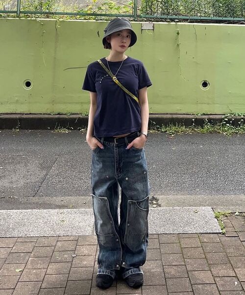 PARTIMENTO WOMEN（パルティメントウィメン）の「トランスフォームダブルニーパッチジーンズ_ミッドブルー（デニムパンツ・レディース・その他・MEDIUM/SMALL）」の10枚目の写真