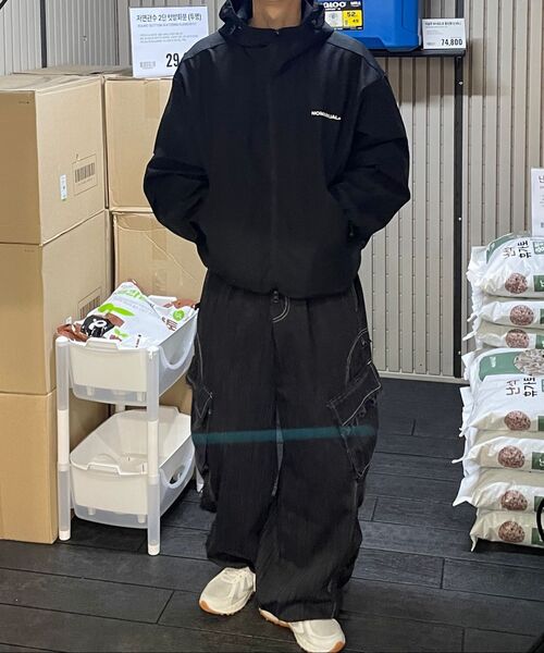 RSSC(アールエスエスシー)の「WRINKLE MIXED STRIPE CARGO PANTS - BLACK(スウェットパンツ・レディース・その他・2/1)」の10枚目の写真