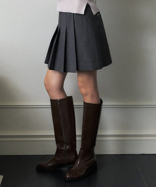 ARTID（アルティーダ）の「ビジョポイントウールプリーツスカート_GREY（スカート・レディース・グレー・SMALL/MEDIUM）」の2枚目の写真