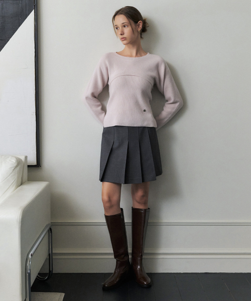 ARTID（アルティーダ）の「ビジョポイントウールプリーツスカート_GREY（スカート・レディース・グレー・SMALL/MEDIUM）」の3枚目の写真