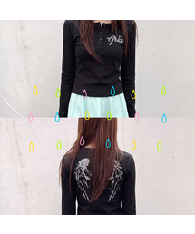 [UNISEX]WINGS ヘンリーネックロングスリーブTシャツ_3color
