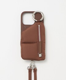 ajew ブラウン合成皮革ケース cadenas zipphone case | iPhone15ProMax / brown - ajew（エジュー