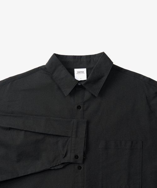 TOFFEE(トフィー)の「オーバーサイズオックスフォードシャツ(ブラック)(シャツ/ブラウス・メンズ・その他・MEDIUM/LARGE)」の4枚目の写真