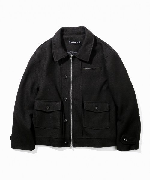 TRIP LE SENS(トリップ ル センス)の「ダブルボタンフライトブルゾン_ブラック(ブルゾン・レディース・その他・MEDIUM/LARGE)」の4枚目の写真