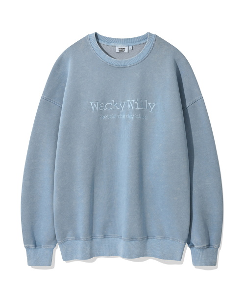 Wacky WiLLy（ワッキーウィリー）の「タイポワンポイントウォッシングスウェットブルー（スウェット・レディース・その他・X-LARGE/SMALL/MEDIUM/LARGE）」の2枚目の写真