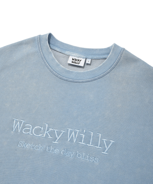 Wacky WiLLy（ワッキーウィリー）の「タイポワンポイントウォッシングスウェットブルー（スウェット・レディース・その他・X-LARGE/SMALL/MEDIUM/LARGE）」の4枚目の写真