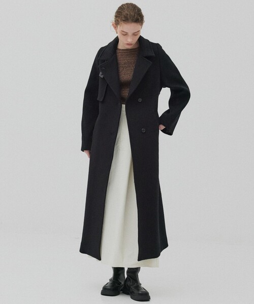 PUBLIC TOKYO（パブリックトウキョウ）の「スカルプトカーブスカート（スカート・レディース・ホワイト/ブラック・1/2）」の9枚目の写真