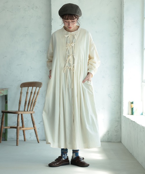 soulberry(ソウルベリー)の「つらなるリボンのワンピース(ワンピース・レディース・キナリ・LL/3L/4L/5L/M/L)」の1枚目の写真