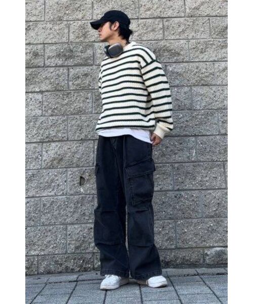 NODU（ノードユー）の「ナポリストライプニット[グリーン]（ニット/セーター・レディース・その他・MEDIUM/LARGE）」の11枚目の写真