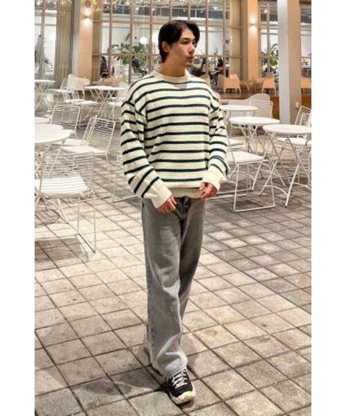 NODU（ノードユー）の「ナポリストライプニット[グリーン]（ニット/セーター・レディース・その他・MEDIUM/LARGE）」の12枚目の写真