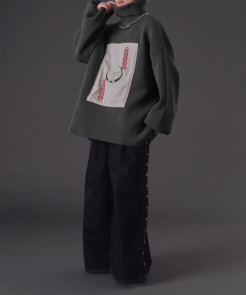 狐独(コドク)の「バギースタッズフロッキーデニム(デニムパンツ・メンズ・ブラック・LARGE/MEDIUM/SMALL)」の17枚目の写真