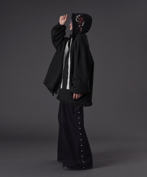 狐独(コドク)の「バギースタッズフロッキーデニム(デニムパンツ・メンズ・ブラック・LARGE/MEDIUM/SMALL)」の16枚目の写真