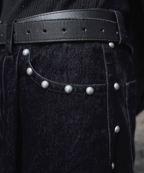 狐独(コドク)の「バギースタッズフロッキーデニム(デニムパンツ・メンズ・ブラック・LARGE/MEDIUM/SMALL)」の20枚目の写真