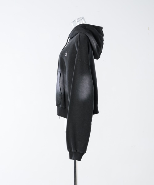 17HR(セブンティーンアワーズ)の「【ユニセックス】ヴィンテージライクダブルジップパーカー(パーカー・レディース・グレー/ブラック・FREE)」の7枚目の写真