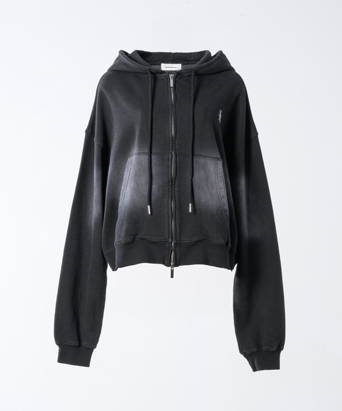 17HR(セブンティーンアワーズ)の「【ユニセックス】ヴィンテージライクダブルジップパーカー(パーカー・レディース・グレー/ブラック・FREE)」の6枚目の写真