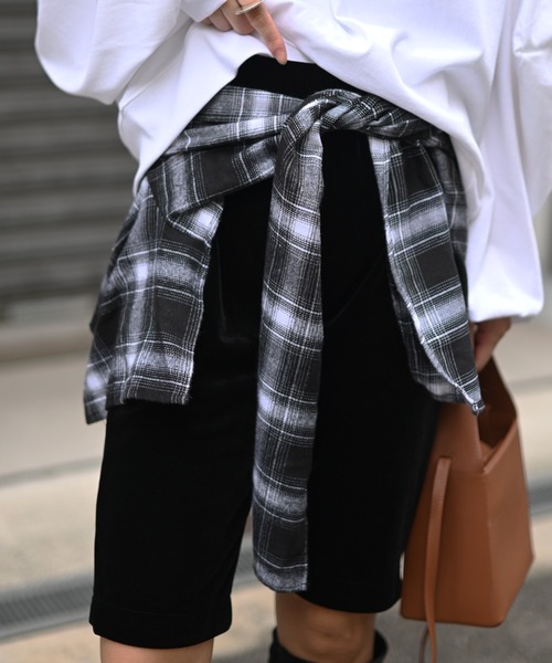 Marient（マリエント）の「チェックシャツレイヤードウエストベルト（ベルト・レディース・ブラック・FREE）」の2枚目の写真