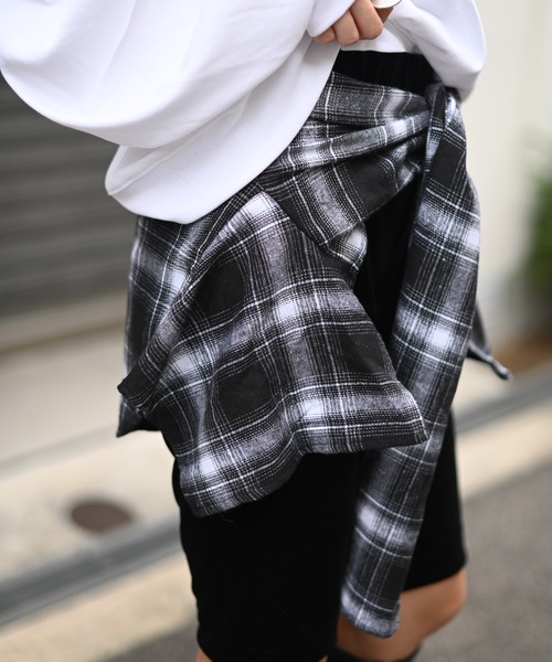 Marient（マリエント）の「チェックシャツレイヤードウエストベルト（ベルト・レディース・ブラック・FREE）」の5枚目の写真