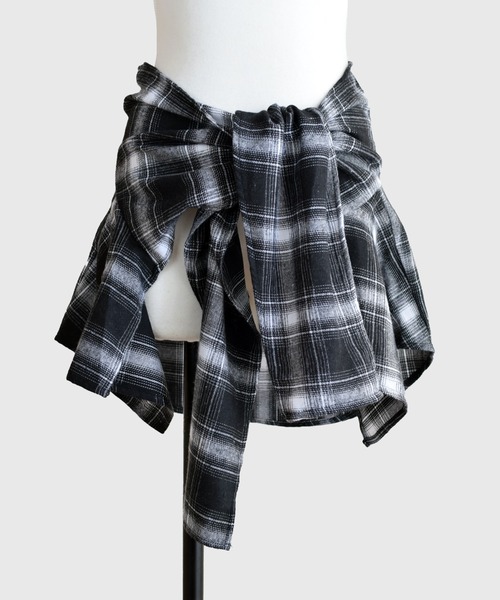 Marient（マリエント）の「チェックシャツレイヤードウエストベルト（ベルト・レディース・ブラック・FREE）」の7枚目の写真