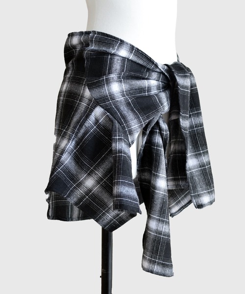 Marient（マリエント）の「チェックシャツレイヤードウエストベルト（ベルト・レディース・ブラック・FREE）」の8枚目の写真