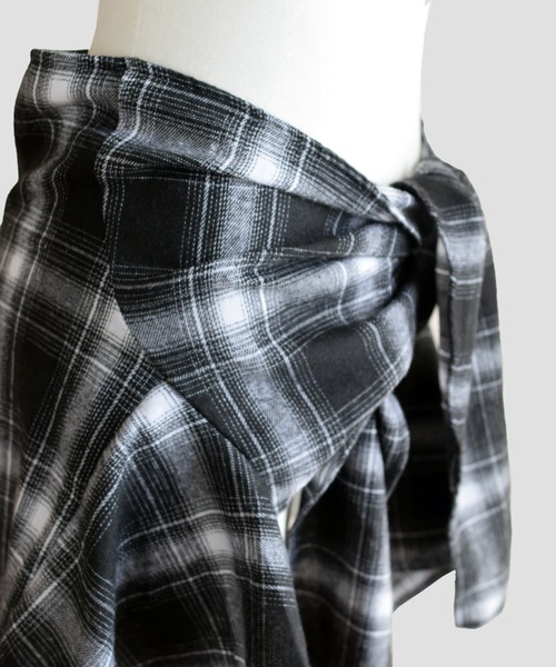 Marient（マリエント）の「チェックシャツレイヤードウエストベルト（ベルト・レディース・ブラック・FREE）」の9枚目の写真