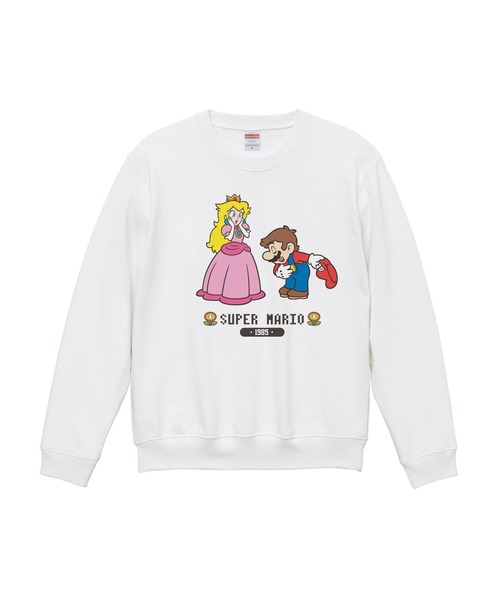 Rendez-Vous(ランデヴー)の「【 SUPER MARIO 】 スーパーマリオ クルーネックスウェット ピーチ姫 25W11(スウェット・レディース・ホワイト/ナチュラル/ダークグレー・MEDIUM/LARGE/X-LARGE)」の2枚目の写真