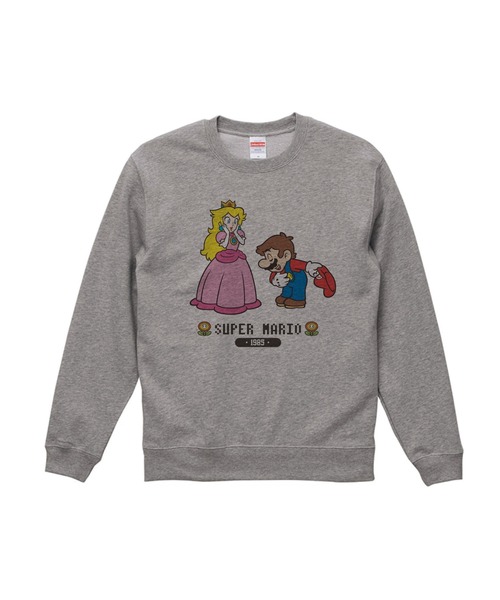 Rendez-Vous(ランデヴー)の「【 SUPER MARIO 】 スーパーマリオ クルーネックスウェット ピーチ姫 25W11(スウェット・レディース・ホワイト/ナチュラル/ダークグレー・MEDIUM/LARGE/X-LARGE)」の1枚目の写真