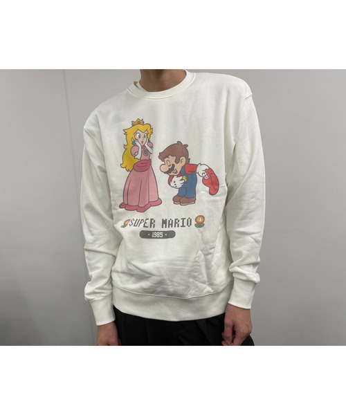 Rendez-Vous(ランデヴー)の「【 SUPER MARIO 】 スーパーマリオ クルーネックスウェット ピーチ姫 25W11(スウェット・レディース・ホワイト/ナチュラル/ダークグレー・MEDIUM/LARGE/X-LARGE)」の7枚目の写真