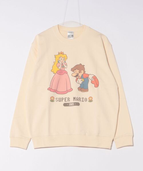 Rendez-Vous(ランデヴー)の「【 SUPER MARIO 】 スーパーマリオ クルーネックスウェット ピーチ姫 25W11(スウェット・レディース・ホワイト/ナチュラル/ダークグレー・MEDIUM/LARGE/X-LARGE)」の9枚目の写真